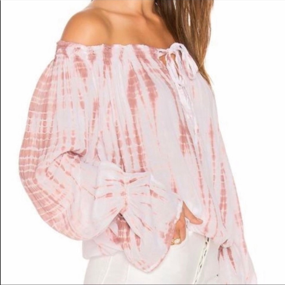Tiare Hawaii off the shoulder Tie-Dye top